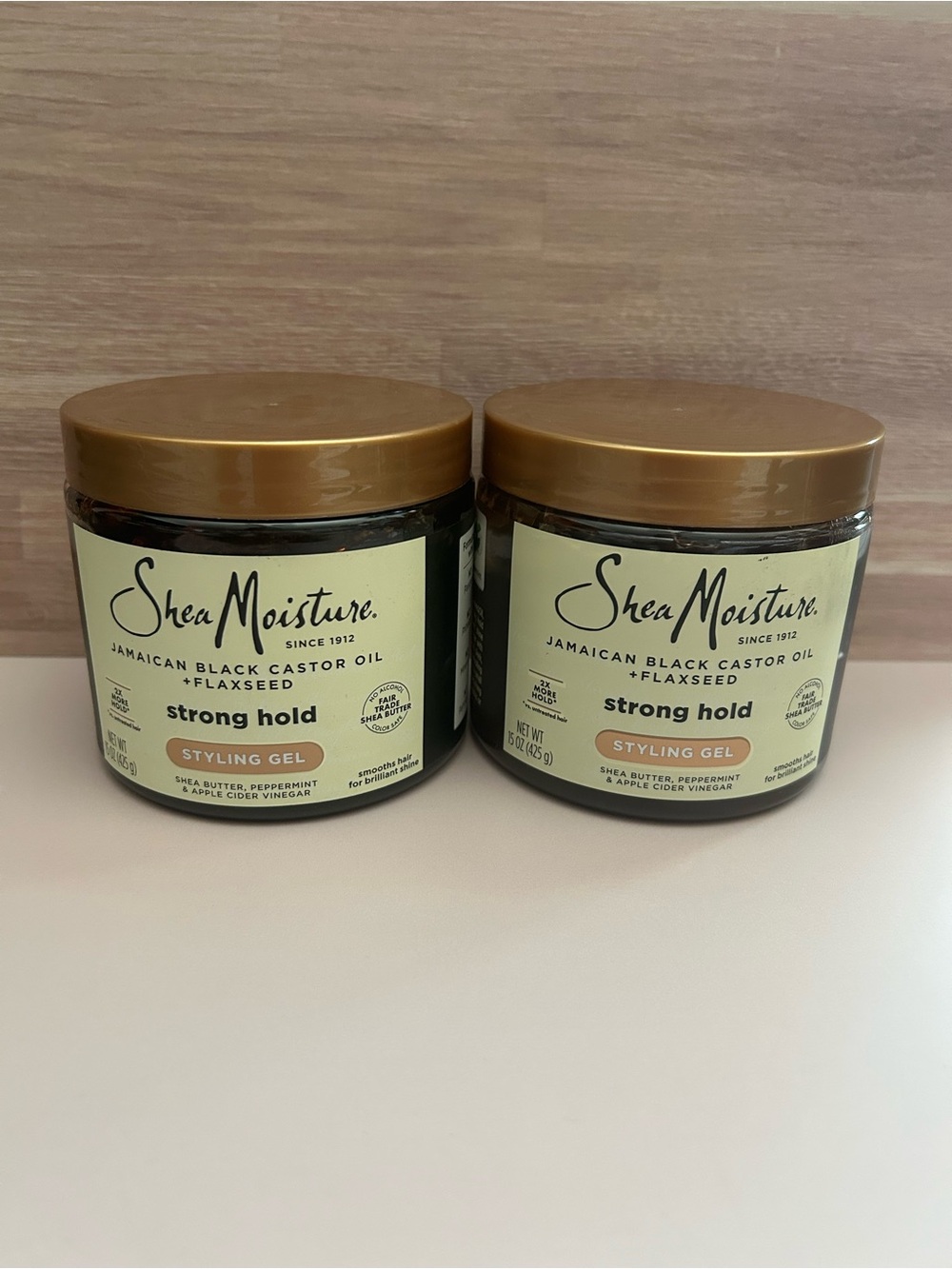 2 Shea Moisture Jamaican Black Castor Oil Flaxseed Strong Hold Gel